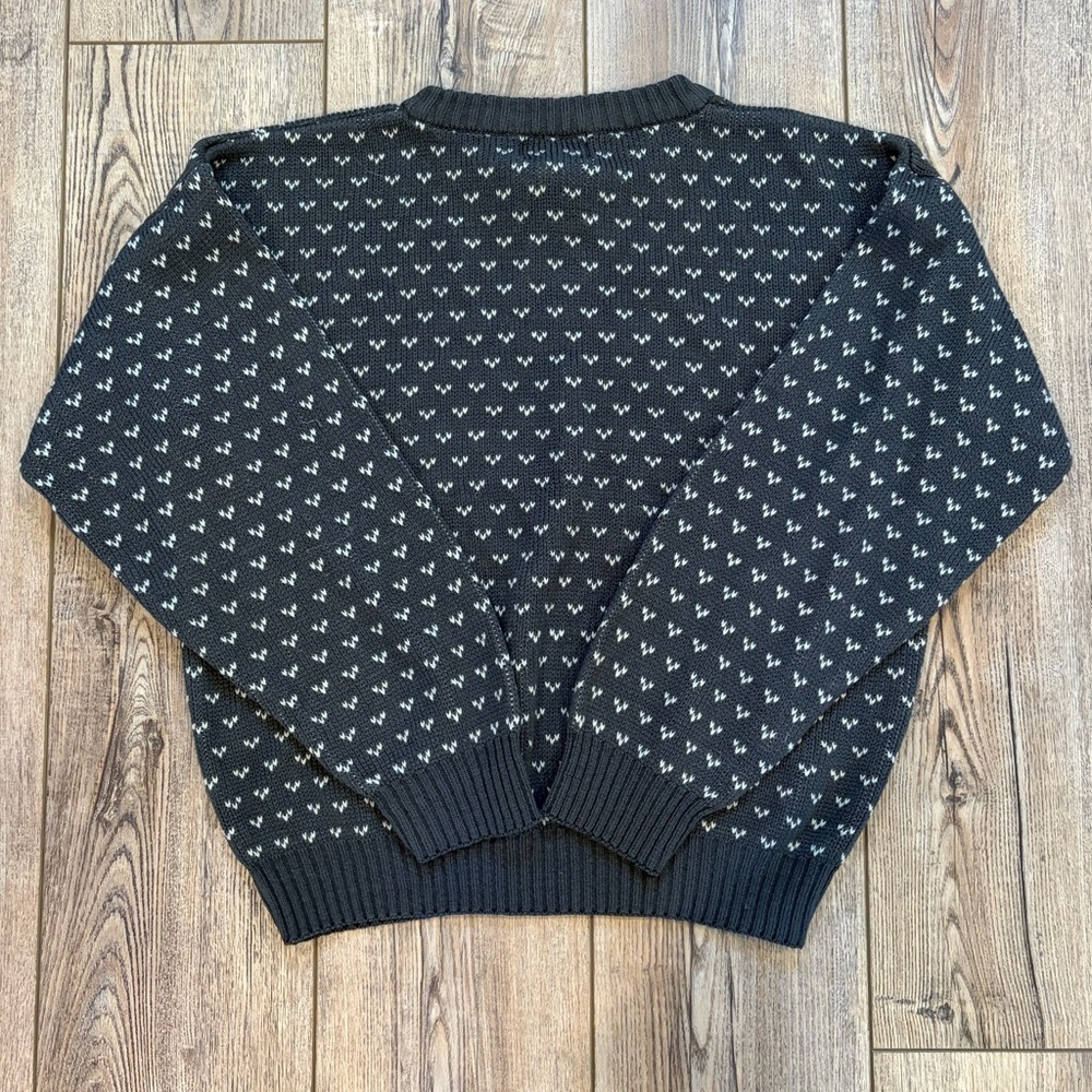 Vintage 80s 90s Perspective Knit Sweater Made in Korea M - Picture 5 of 7